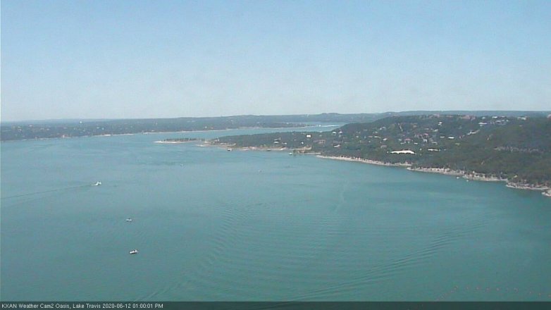 Lake Travis webcam, June 12, 2020 1:00 PM CT