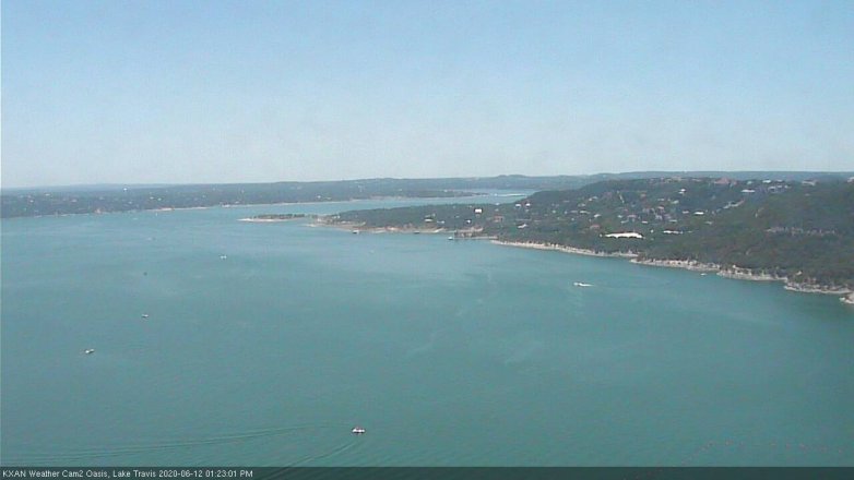 Lake Travis webcam, June 12, 2020 1:25 PM CT