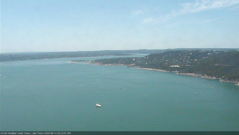 Lake Travis webcam, June 12, 2020 2:25 PM CT