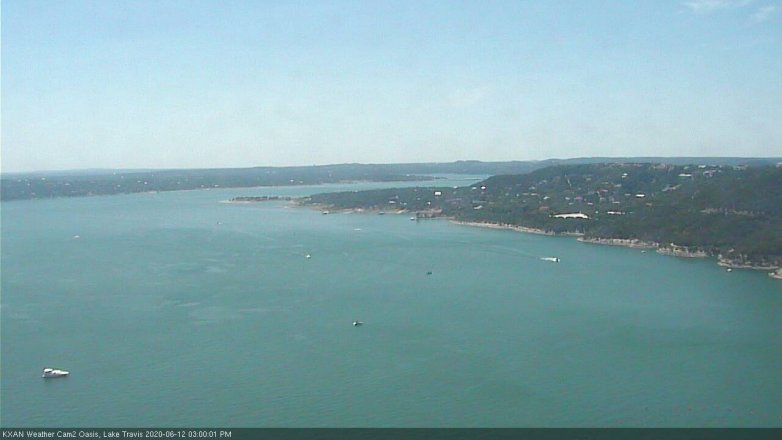 Lake Travis webcam, June 12, 2020 3:00 PM CT