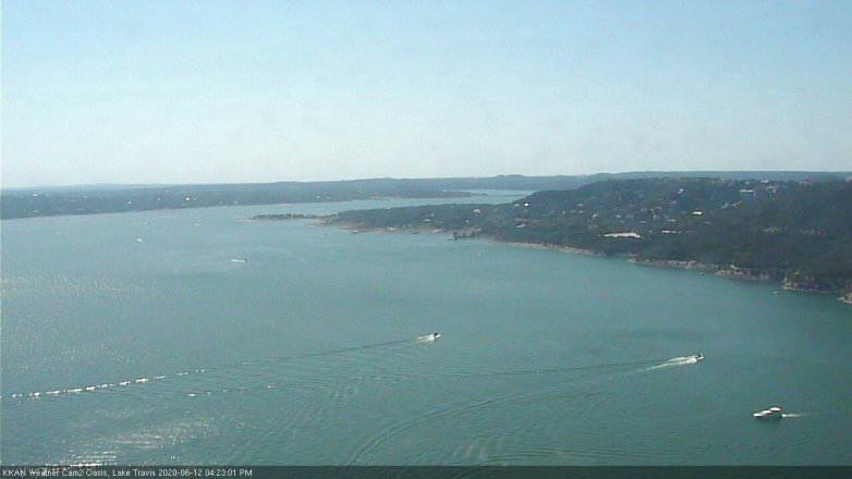 Lake Travis webcam, June 12, 2020 4:25 PM CT