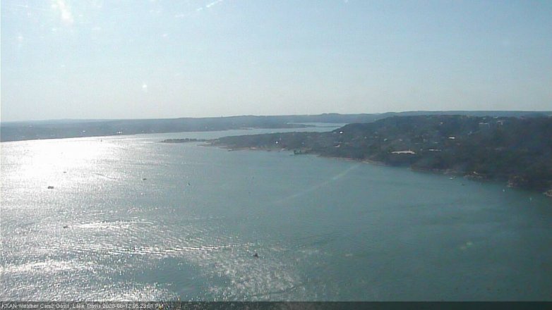 Lake Travis webcam, June 12, 2020 5:25 PM CT