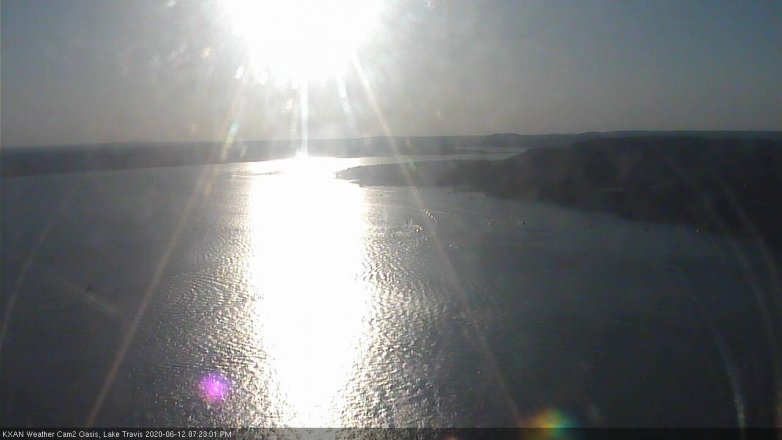 Lake Travis webcam, June 12, 2020 7:25 PM CT