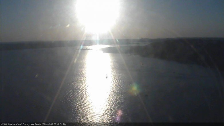 Lake Travis webcam, June 12, 2020 7:45 PM CT