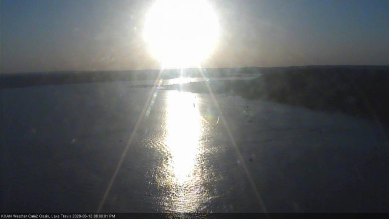 Lake Travis webcam, June 12, 2020 8:00 PM CT