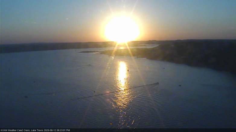 Lake Travis webcam, June 12, 2020 8:25 PM CT