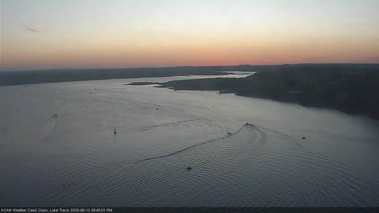 Lake Travis webcam, June 12, 2020 8:45 PM CT