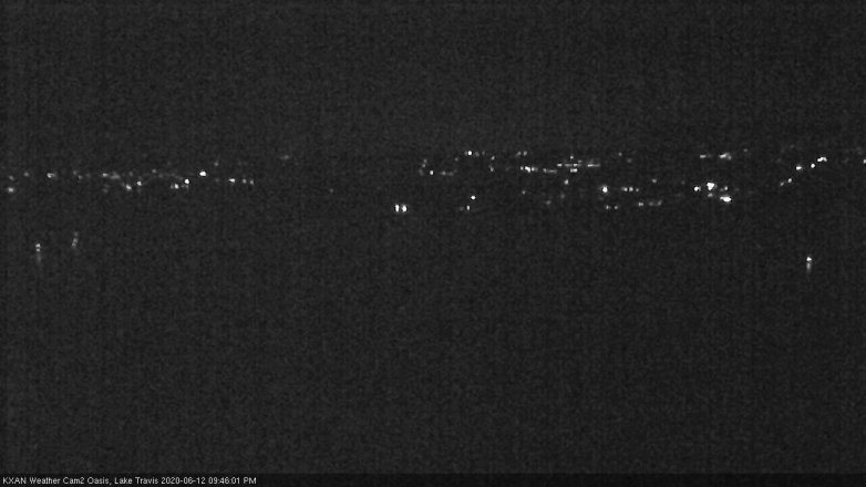 Lake Travis webcam, June 12, 2020 9:45 PM CT