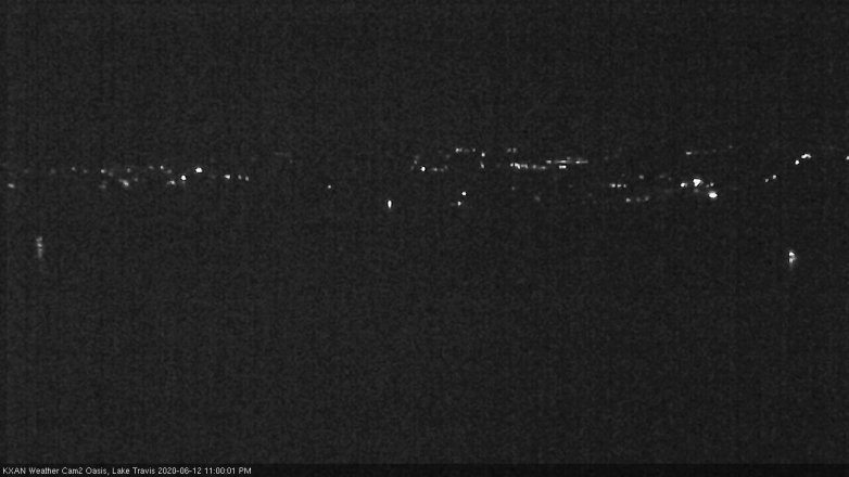 Lake Travis webcam, June 12, 2020 11:00 PM CT