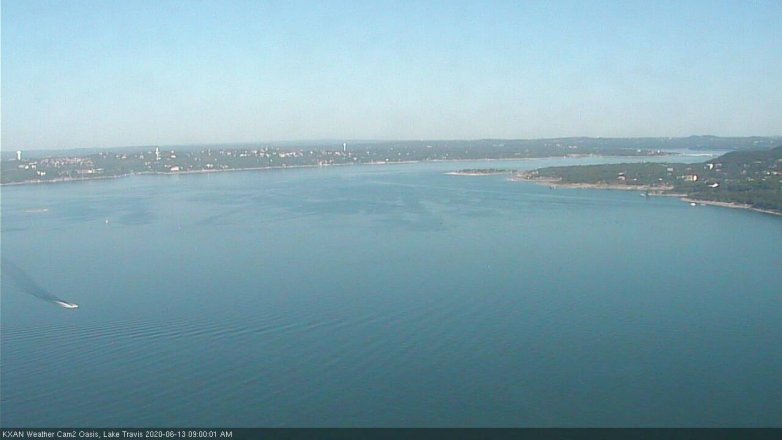 Lake Travis webcam, June 13, 2020 9:00 AM CT