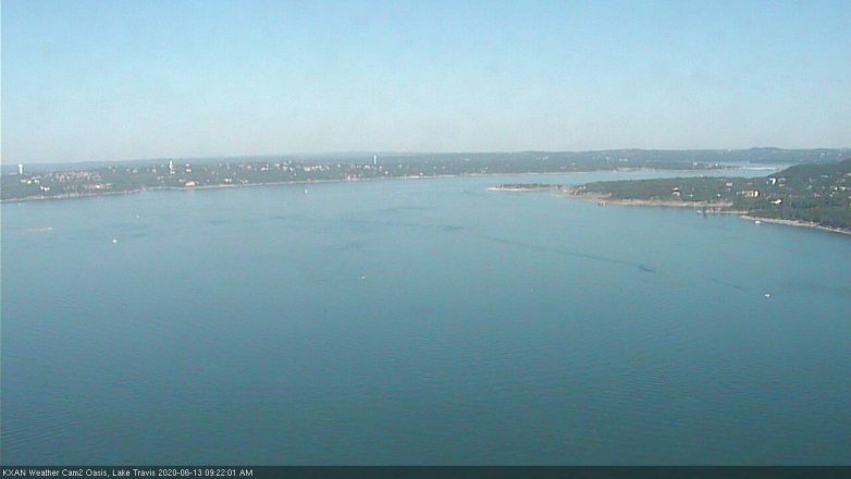 Lake Travis webcam, June 13, 2020 9:25 AM CT