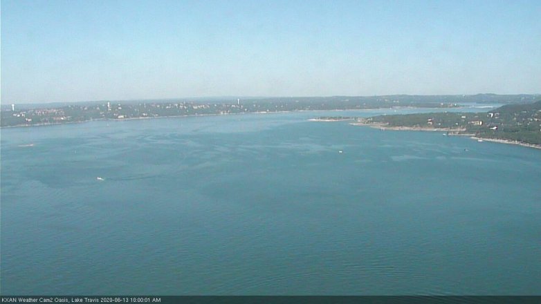 Lake Travis webcam, June 13, 2020 10:00 AM CT