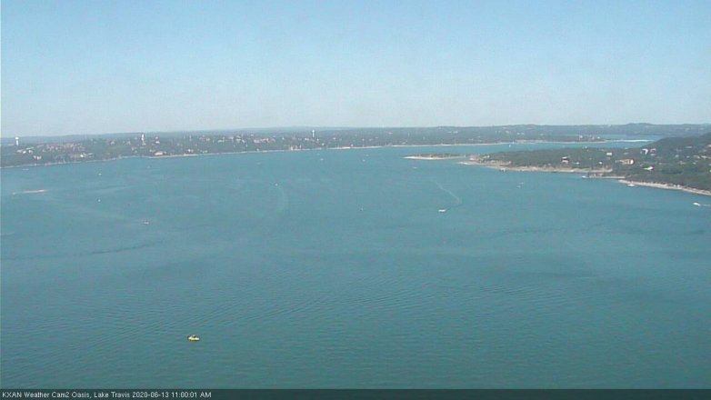 Lake Travis webcam, June 13, 2020 11:00 AM CT