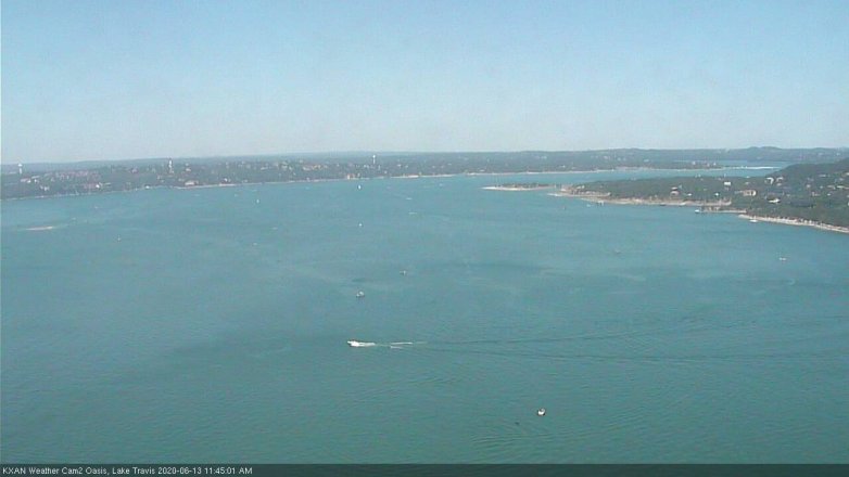 Lake Travis webcam, June 13, 2020 11:45 AM CT