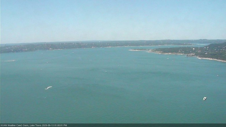 Lake Travis webcam, June 13, 2020 1:00 PM CT
