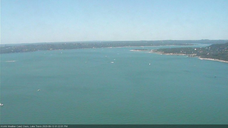 Lake Travis webcam, June 13, 2020 1:25 PM CT