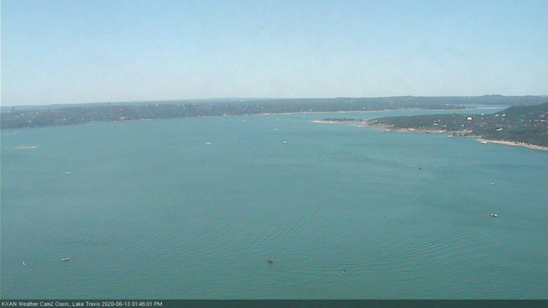 Lake Travis webcam, June 13, 2020 1:45 PM CT