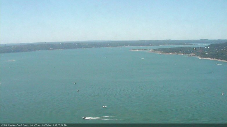 Lake Travis webcam, June 13, 2020 2:25 PM CT