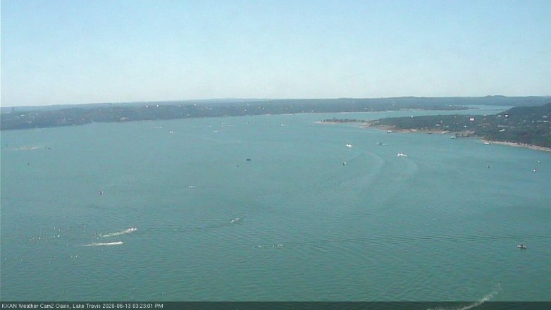Lake Travis webcam, June 13, 2020 3:25 PM CT