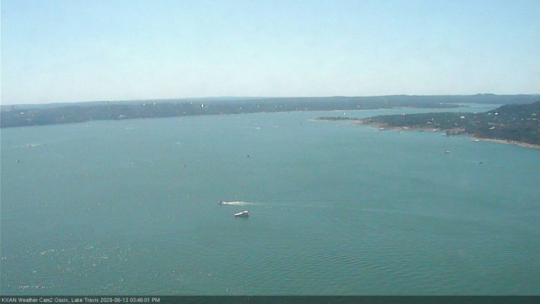 Lake Travis webcam, June 13, 2020 3:45 PM CT