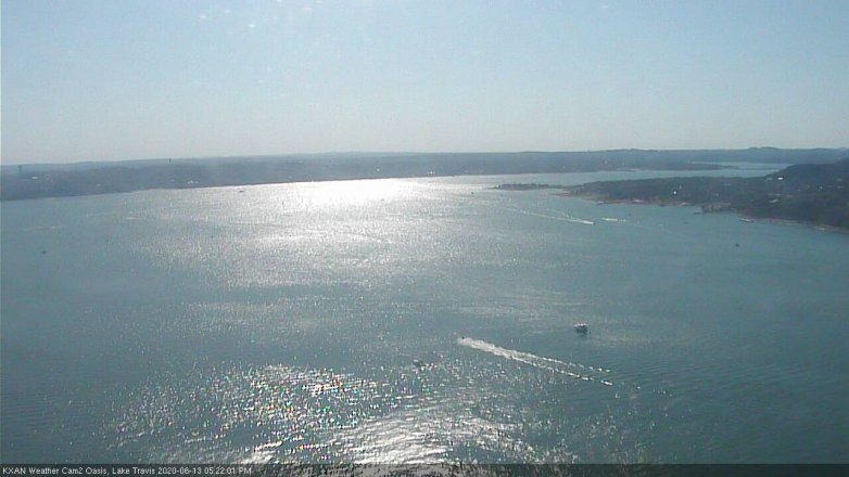Lake Travis webcam, June 13, 2020 5:25 PM CT
