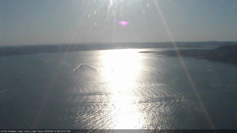 Lake Travis webcam, June 13, 2020 6:25 PM CT