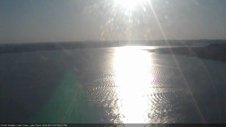 Lake Travis webcam, June 13, 2020 7:00 PM CT