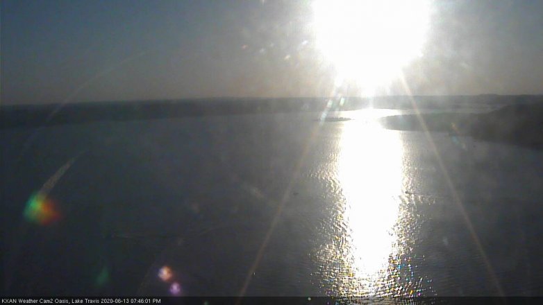 Lake Travis webcam, June 13, 2020 7:45 PM CT