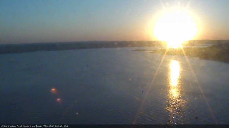 Lake Travis webcam, June 13, 2020 8:25 PM CT