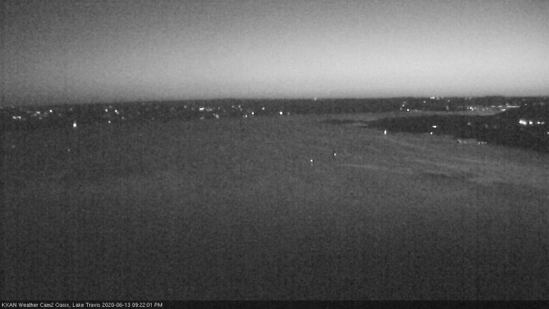 Lake Travis webcam, June 13, 2020 9:25 PM CT