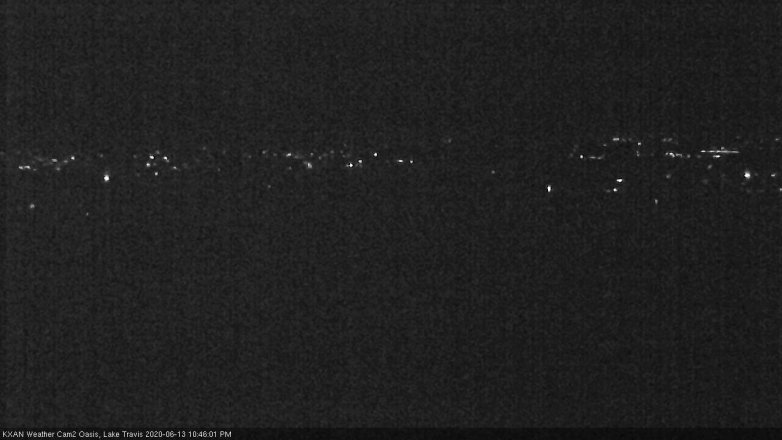 Lake Travis webcam, June 13, 2020 10:45 PM CT