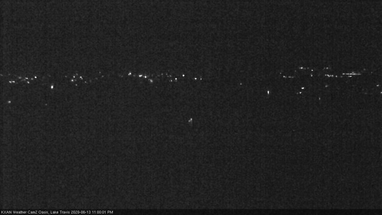 Lake Travis webcam, June 13, 2020 11:00 PM CT
