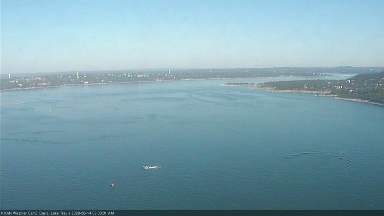 Lake Travis webcam, June 14, 2020 9:00 AM CT