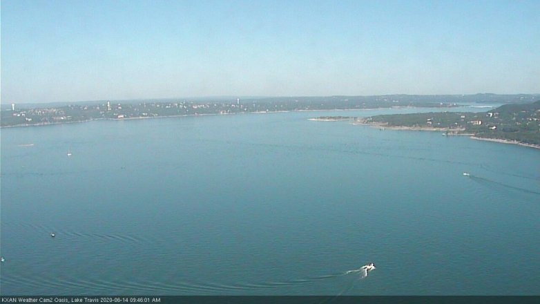 Lake Travis webcam, June 14, 2020 9:45 AM CT