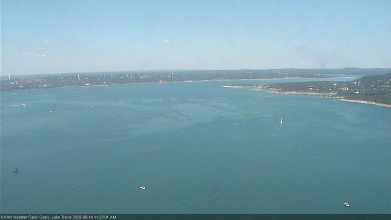 Lake Travis webcam, June 14, 2020 11:25 AM CT
