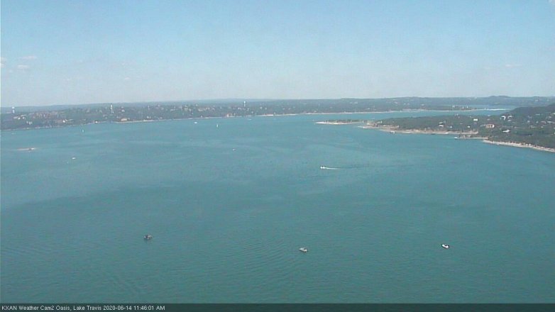 Lake Travis webcam, June 14, 2020 11:45 AM CT