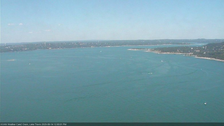 Lake Travis webcam, June 14, 2020 12:00 PM CT