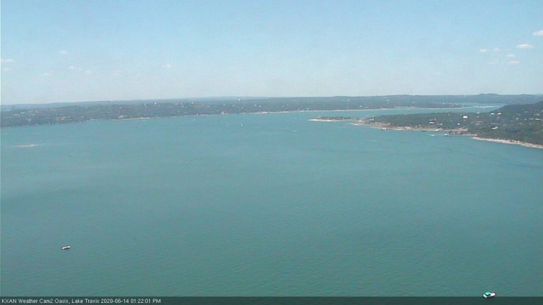 Lake Travis webcam, June 14, 2020 1:25 PM CT