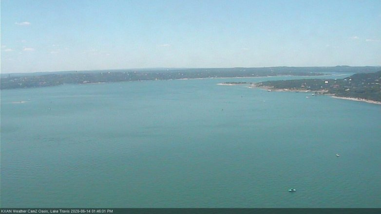 Lake Travis webcam, June 14, 2020 1:45 PM CT