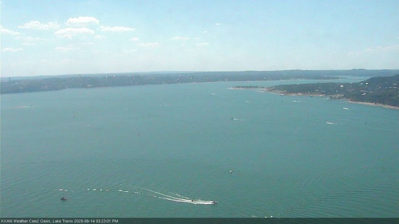 Lake Travis webcam, June 14, 2020 3:25 PM CT