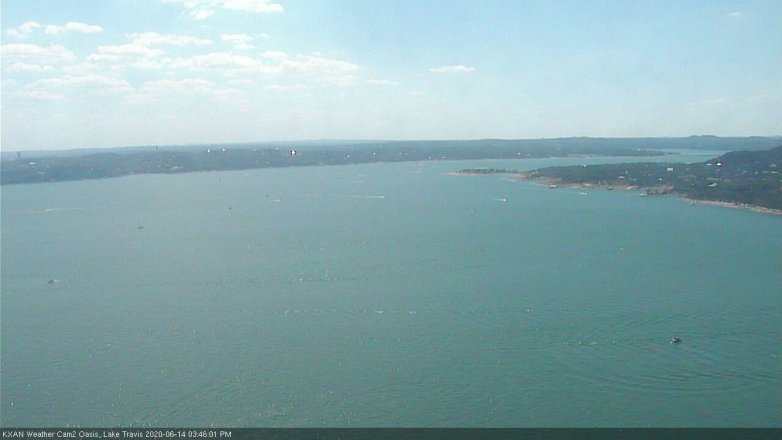 Lake Travis webcam, June 14, 2020 3:45 PM CT