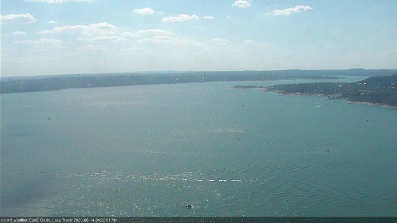 Lake Travis webcam, June 14, 2020 4:25 PM CT