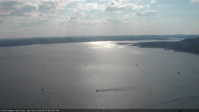 Lake Travis webcam, June 14, 2020 6:25 PM CT