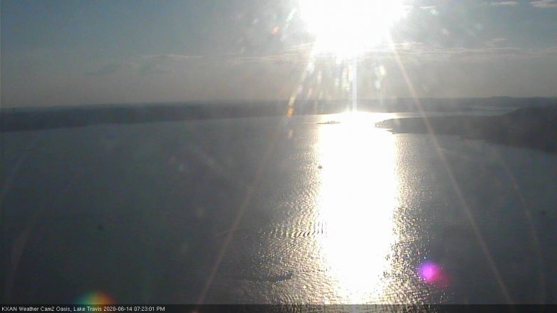 Lake Travis webcam, June 14, 2020 7:25 PM CT
