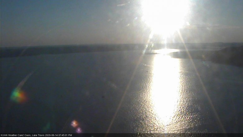 Lake Travis webcam, June 14, 2020 7:45 PM CT
