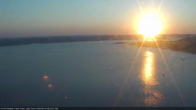 Lake Travis webcam, June 14, 2020 8:25 PM CT