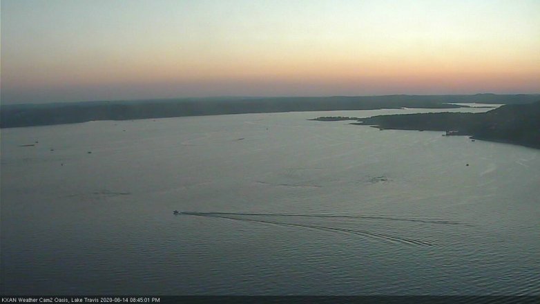 Lake Travis webcam, June 14, 2020 8:45 PM CT