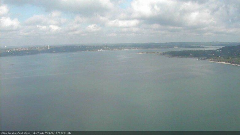 Lake Travis webcam, June 15, 2020 9:25 AM CT