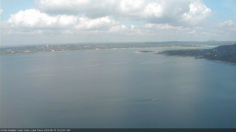 Lake Travis webcam, June 15, 2020 10:25 AM CT