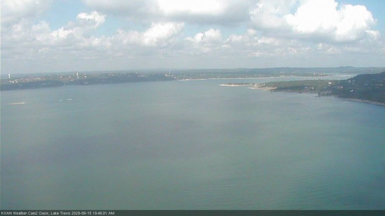 Lake Travis webcam, June 15, 2020 10:45 AM CT